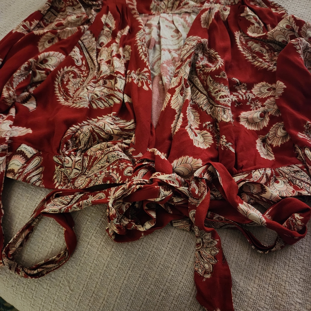 Floral Red Women's Top